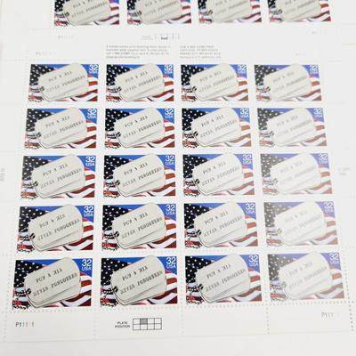 6 SHEETS USPS STAMP COLLECTABLE POW & MIA .32 CENTS