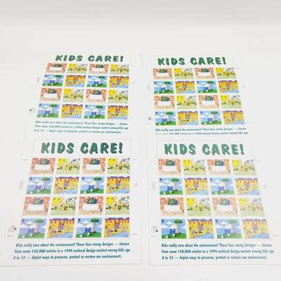 6 SHEETS USPS STAMP COLLECTABLE 1994 KIDS CARE .32 CENTS