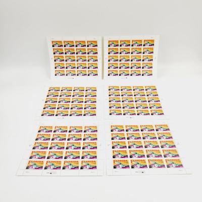 6 SHEETS USPS STAMP COLLECTABLE FLORIDA USA .32 CENTS