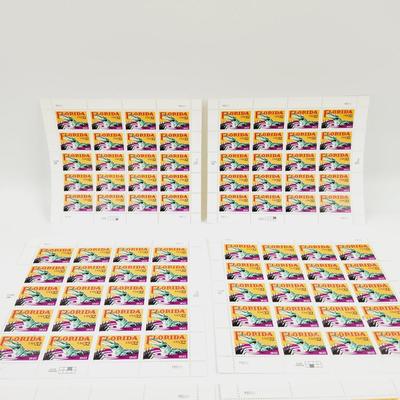 6 SHEETS USPS STAMP COLLECTABLE FLORIDA USA .32 CENTS