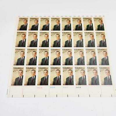 4 SHEETS - 4 SHEETS OF 12 USPS STAMP COLLECTABLE LYNDON B. JOHNSON .8 CENTS