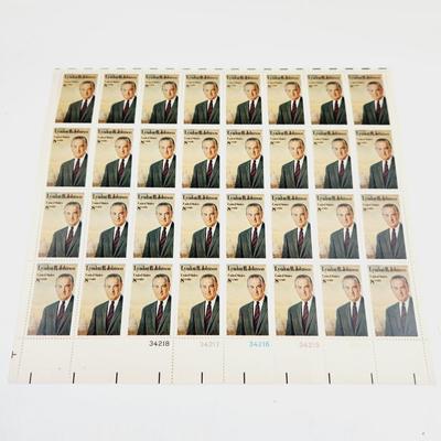 4 SHEETS - 4 SHEETS OF 12 USPS STAMP COLLECTABLE LYNDON B. JOHNSON .8 CENTS