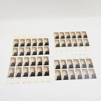 4 SHEETS - 4 SHEETS OF 12 USPS STAMP COLLECTABLE LYNDON B. JOHNSON .8 CENTS