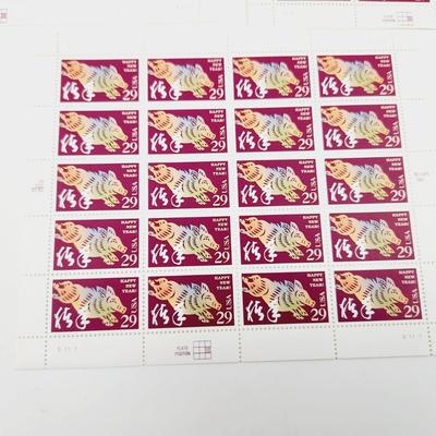 3 SHEETS - USPS STAMP COLLECTABLE 1994 HAPPY NEW YEAR HOG .29 CENTS