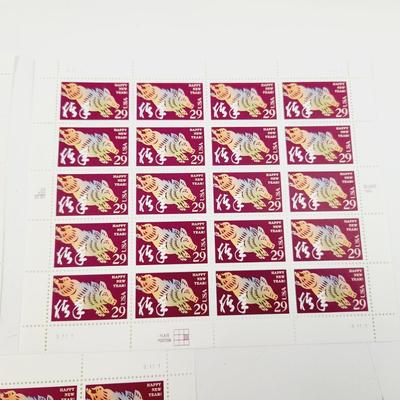 3 SHEETS - USPS STAMP COLLECTABLE 1994 HAPPY NEW YEAR HOG .29 CENTS