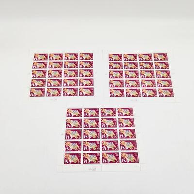 3 SHEETS - USPS STAMP COLLECTABLE 1994 HAPPY NEW YEAR HOG .29 CENTS