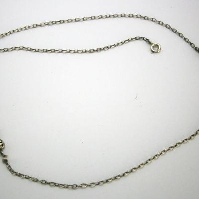 Silver Chain with Interesting Ball and Cube Beads