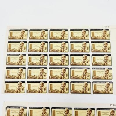 2 SHEETS - USPS STAMP COLLECTABLE DAG HAMMARSKJOLD UNITED NATIONS .04 CENTS