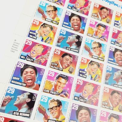 3 SHEETS -USPS STAMP COLLECTABLE ROCK & ROLL / RHYTHM & BLUES .29 CENTS
