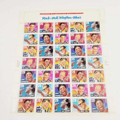 3 SHEETS -USPS STAMP COLLECTABLE ROCK & ROLL / RHYTHM & BLUES .29 CENTS
