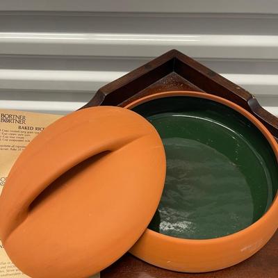 Vintage Bortner & Bortner Terra Cotta Serving Bowl with lid
