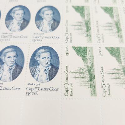 USPS STAMP COLLECTABLE CAPTAIN JAMES COOK ALASKA & HAWAII .13 CENTS