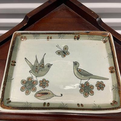 Vtg porcelain tray. Made in Mexico