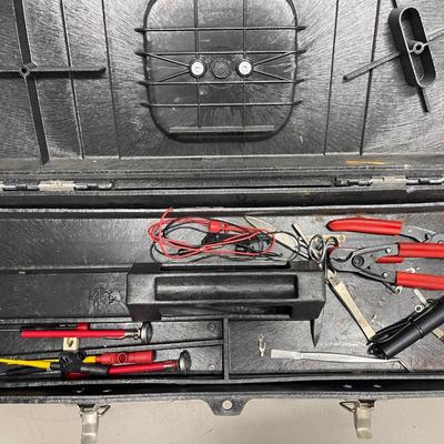 Tuff- Box  tool box 25” long. Included assorted tools