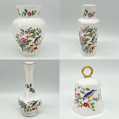 AYNSLEY ~ Pembroke ~ Three (3) Vases & One (1) Bell
