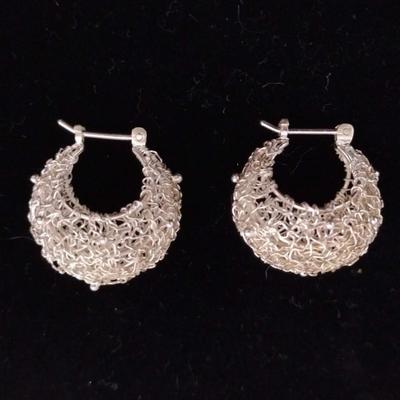 Handmade Sterling Nest Earrings