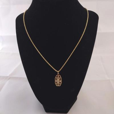 14K Gold Necklace with 10K Pendant