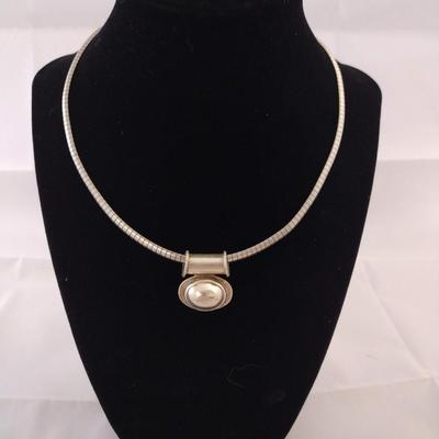 Sterling Choker with Pendant