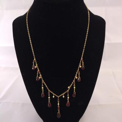 18K Necklace and Earrings Set