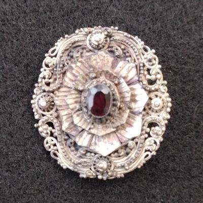 4 Sterling Brooches