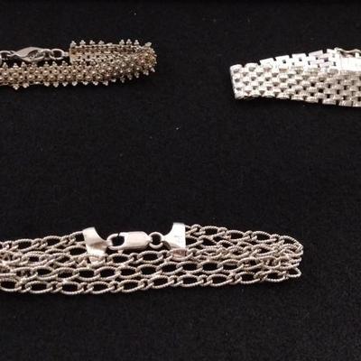 3 Sterling Bracelets