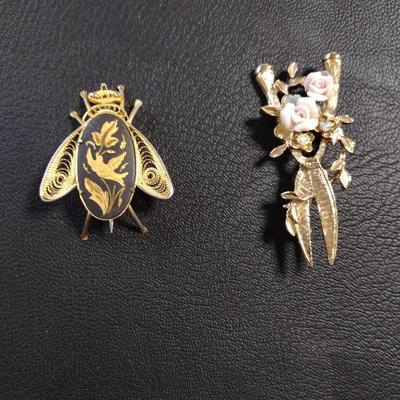 2 Brooch Pins