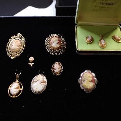 Lot of Cameo Jewelry