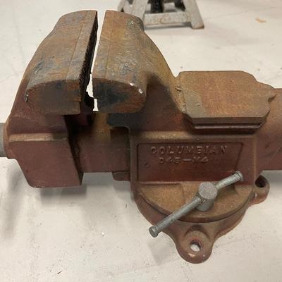 Heavy duty  Columbia vice.   Approx 15” x 8” - made in the USA