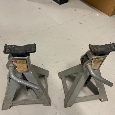 2 Jack stands.  Each extends to approx 18”.