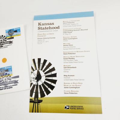 USPS STAMP COLLECTABLE - KANSAS 1ST DAY STAMP