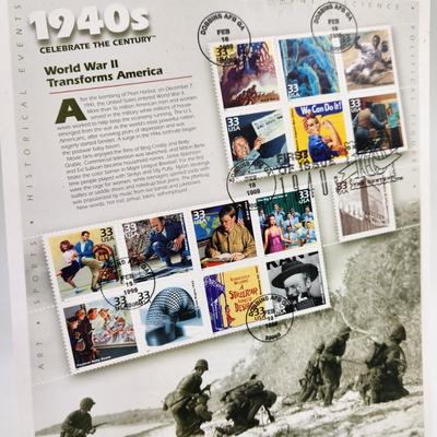 USPS STAMP COLLECTABLE 1940S CELEBRATE THE CENTURY