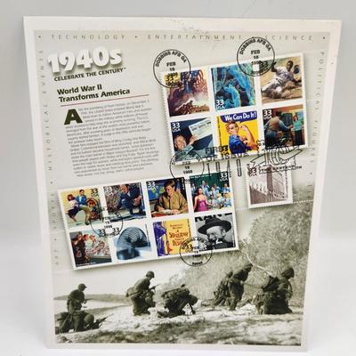 USPS STAMP COLLECTABLE 1940S CELEBRATE THE CENTURY