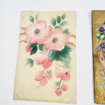 ANTIQUE POSTCARD BUNDLE - BEST WISHES