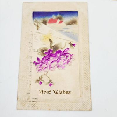 ANTIQUE POSTCARD BUNDLE - BEST WISHES
