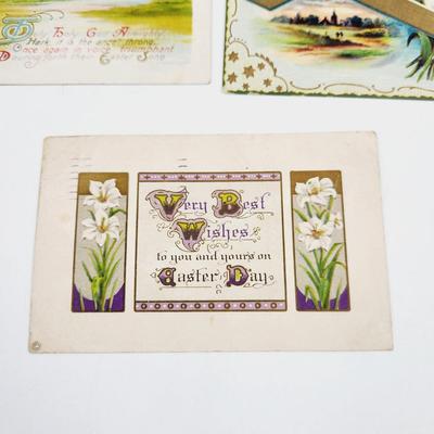 ANTIQUE POSTCARD BUNDLE EASTER RELIGIOUS