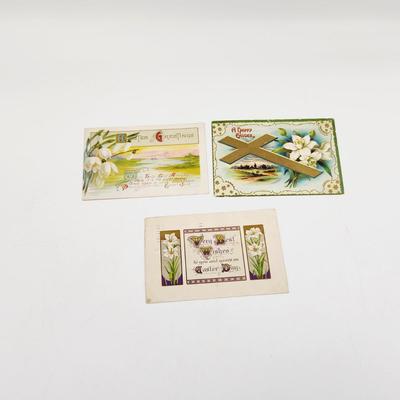 ANTIQUE POSTCARD BUNDLE EASTER RELIGIOUS