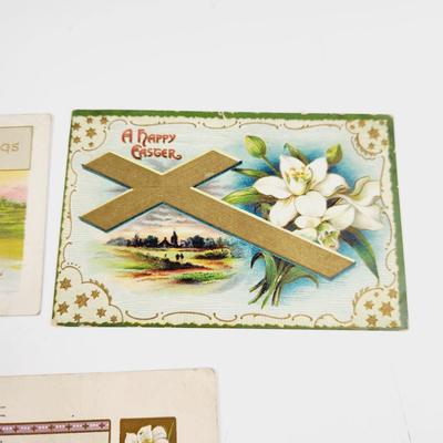 ANTIQUE POSTCARD BUNDLE EASTER RELIGIOUS