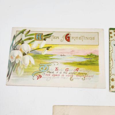 ANTIQUE POSTCARD BUNDLE EASTER RELIGIOUS