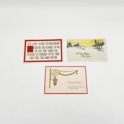 ANTIQUE POSTCARD BUNDLE NEW YEARS