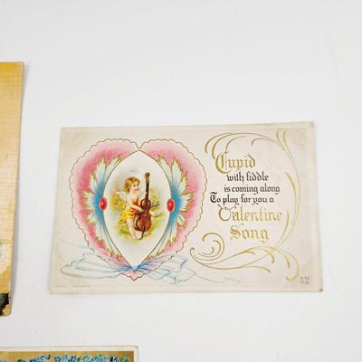 ANTIQUE POSTCARD BUNDLE VALENTINES