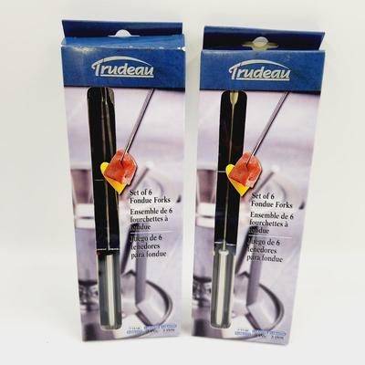 NEW TRUDEAU FONDUE FORK 2 PACK BUNDLE