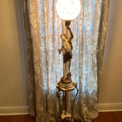 L&F Moreau France Male Figural Floor Lamp