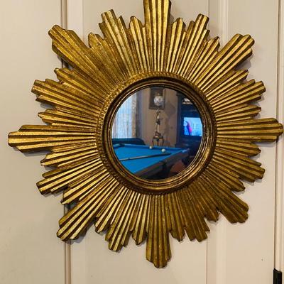 Mid Century Florentia Gold Starburst Mirror