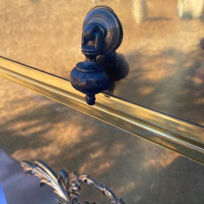 Mid Century Modern Campaign Style Brass clad Chest