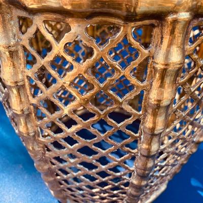 Vintage Hollywood Regency Brass Garden Stool