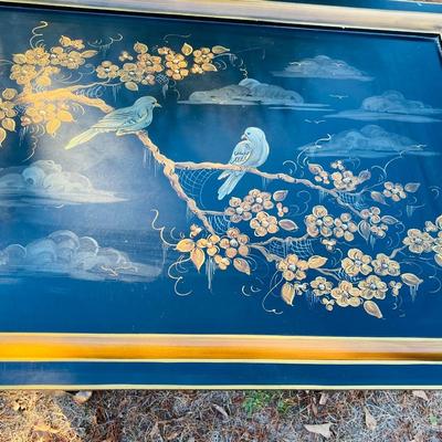 Vintage Chinoiserie Style Serving Cart
