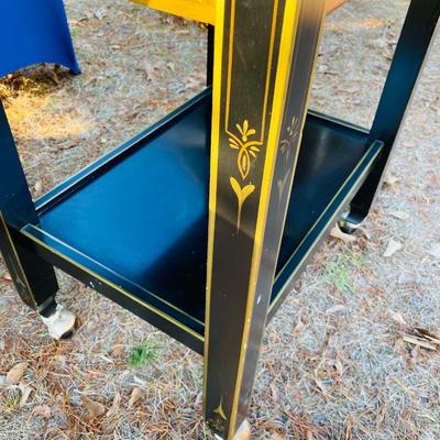 Vintage Chinoiserie Style Serving Cart