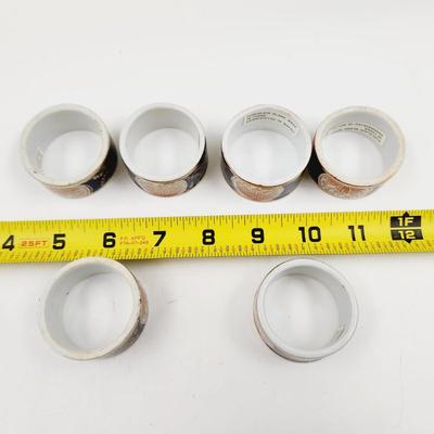PORCELAIN HAND PAINTED IN MACAU NAPKIN RINGS