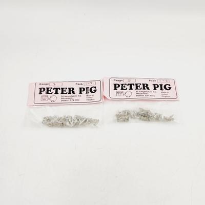 2 PACKS OF PETER PIG LEAD MINATURES RANGE 8 PACK 298