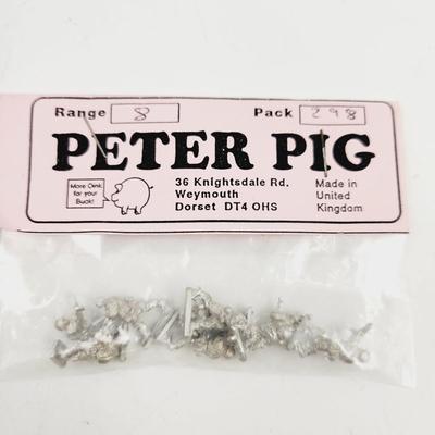 2 PACKS OF PETER PIG LEAD MINATURES RANGE 8 PACK 298